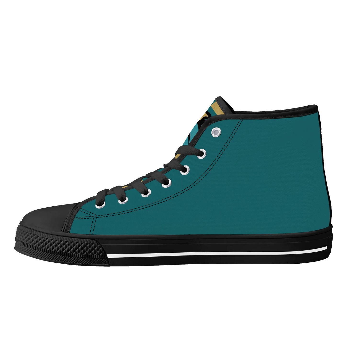 Coastal Carolina Chanticleers - Mens High Top Canvas Shoes - Checkered Tongue