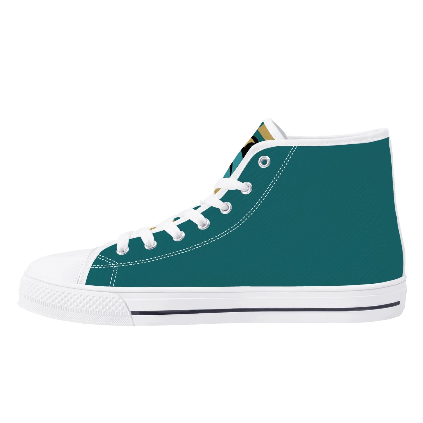 Coastal Carolina Chanticleers - Mens High Top Canvas Shoes - Checkered Tongue