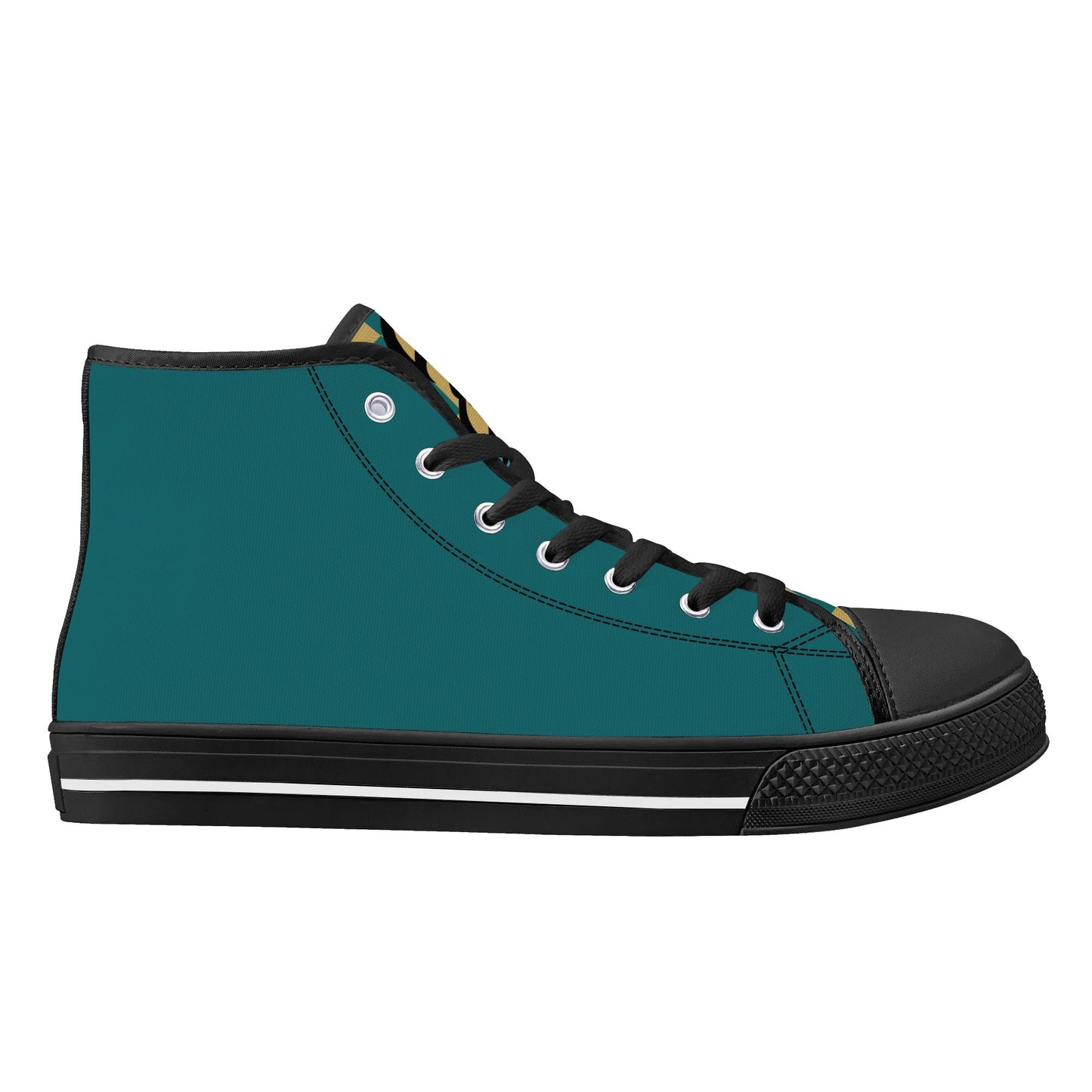 Coastal Carolina Chanticleers - Mens High Top Canvas Shoes - Checkered Tongue