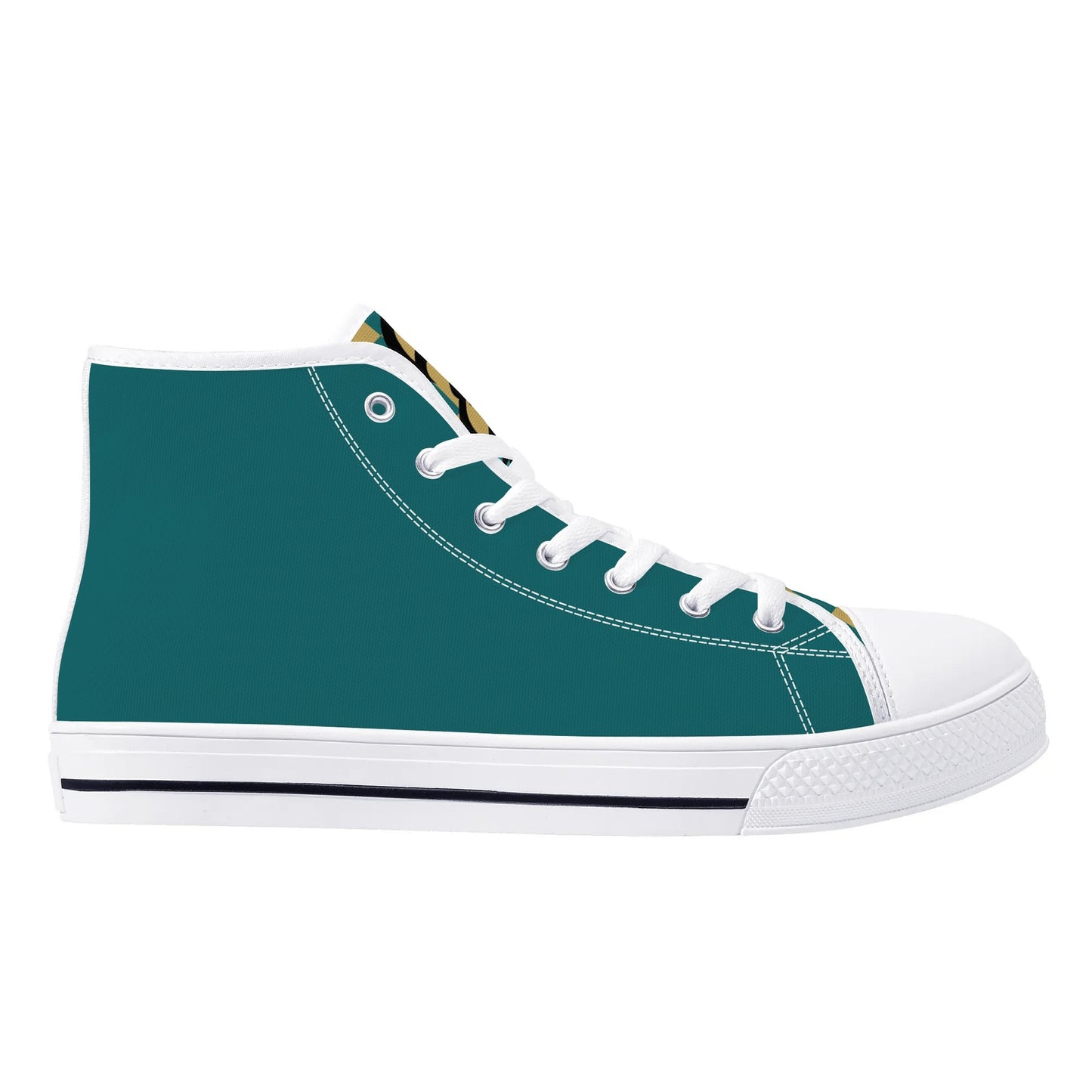 Coastal Carolina Chanticleers - Mens High Top Canvas Shoes - Checkered Tongue