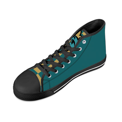 Coastal Carolina Chanticleers - Mens High Top Canvas Shoes - Checkered Tongue