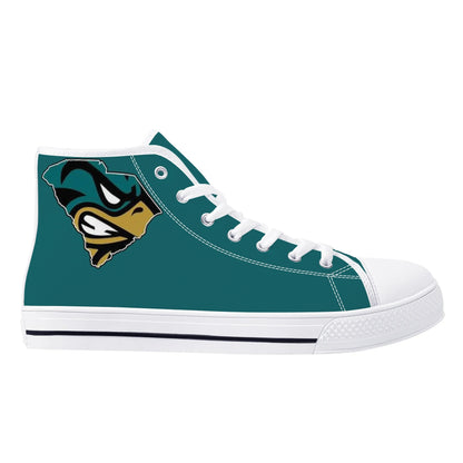 Coastal Carolina Chanticleers - Mens High Top Canvas Shoes - Monochromatic