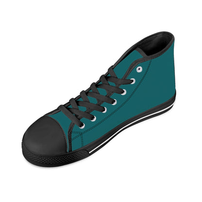 Coastal Carolina Chanticleers - Mens High Top Canvas Shoes - Monochromatic