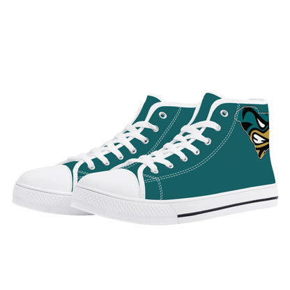 Coastal Carolina Chanticleers - Mens High Top Canvas Shoes - Monochromatic