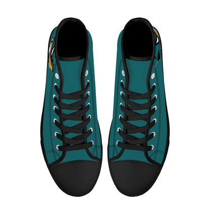 Coastal Carolina Chanticleers - Mens High Top Canvas Shoes - Monochromatic