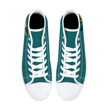 Coastal Carolina Chanticleers - Mens High Top Canvas Shoes - Monochromatic