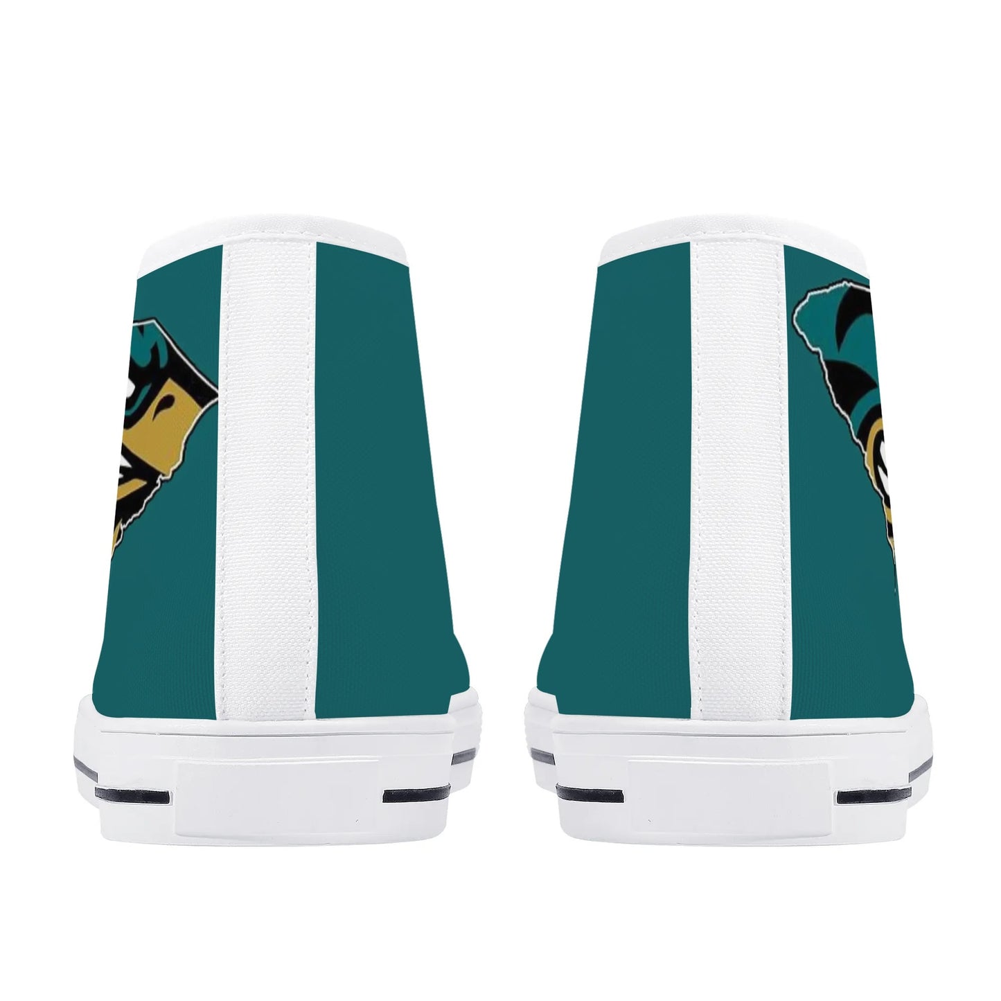 Coastal Carolina Chanticleers - Mens High Top Canvas Shoes - Monochromatic