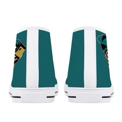 Coastal Carolina Chanticleers - Mens High Top Canvas Shoes - Monochromatic