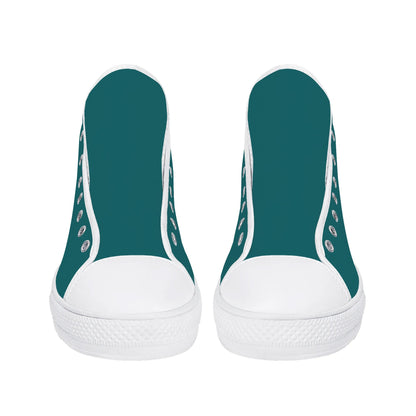 Coastal Carolina Chanticleers - Mens High Top Canvas Shoes - Monochromatic