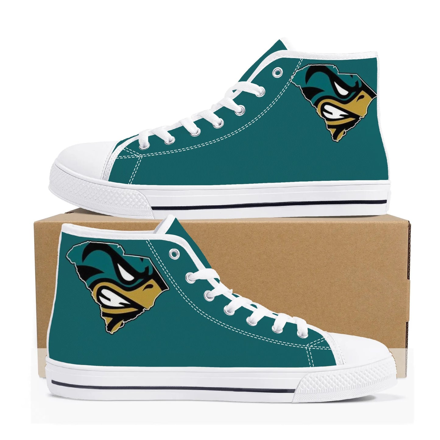 Coastal Carolina Chanticleers Mens High Top Canvas Shoes