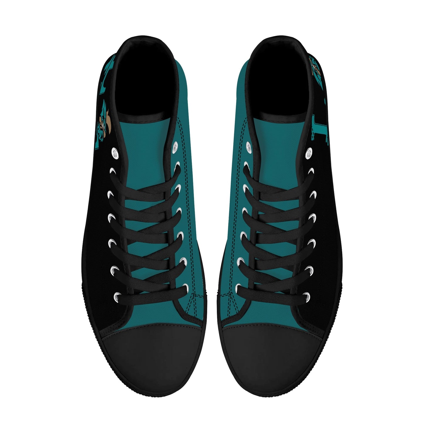 Coastal Carolina - L.O.V.E Chanticleers -  Mens High Top Canvas Shoes