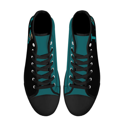 Coastal Carolina - L.O.V.E Chanticleers -  Mens High Top Canvas Shoes