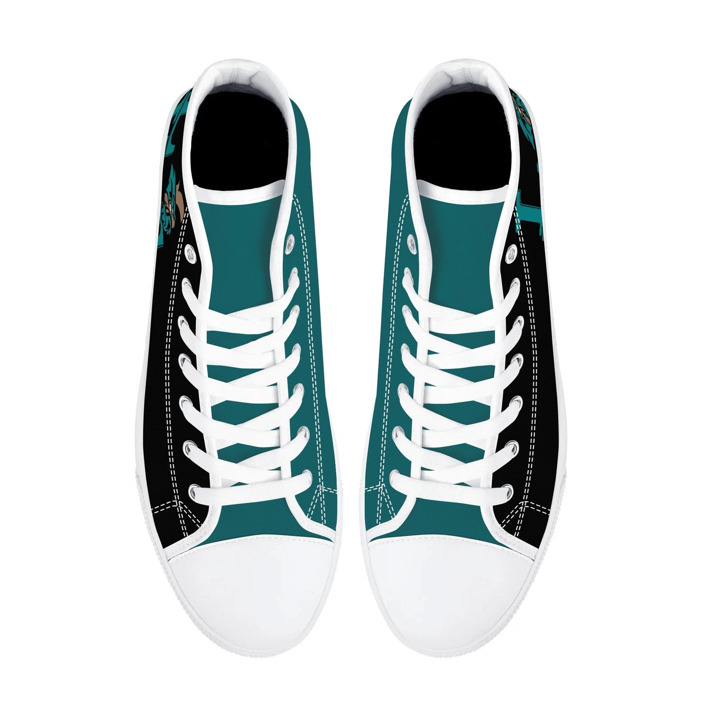 Coastal Carolina - L.O.V.E Chanticleers -  Mens High Top Canvas Shoes