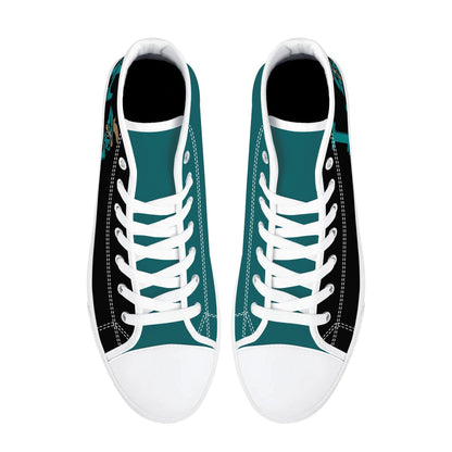 Coastal Carolina - L.O.V.E Chanticleers -  Mens High Top Canvas Shoes