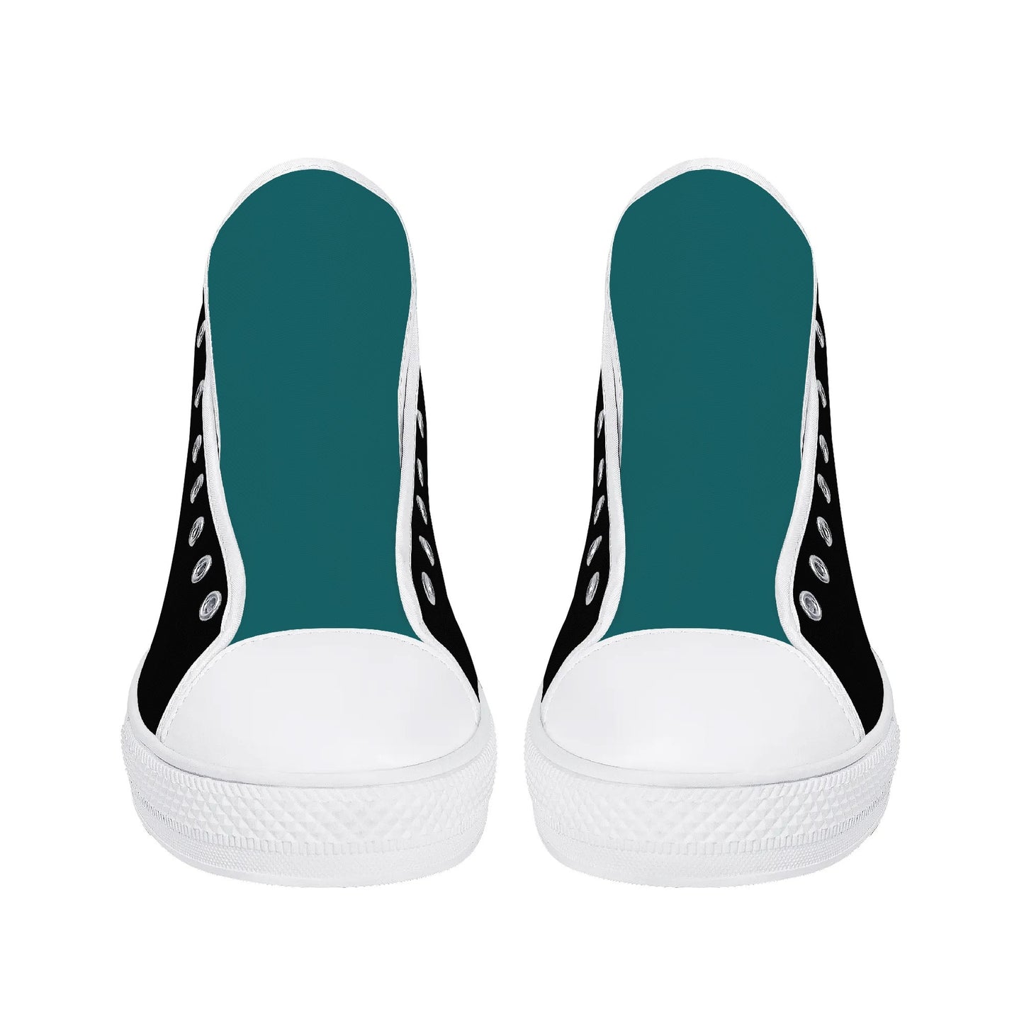 Coastal Carolina Chanticleers - BLACK - Mens High Top Canvas Shoes -  Teal  Tongue