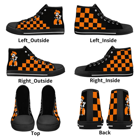 Oklahoma State University Cowboys - Mens High Top Canvas Shoes