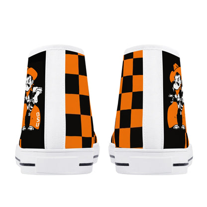 Oklahoma State University Cowboys - Mens High Top Canvas Shoes