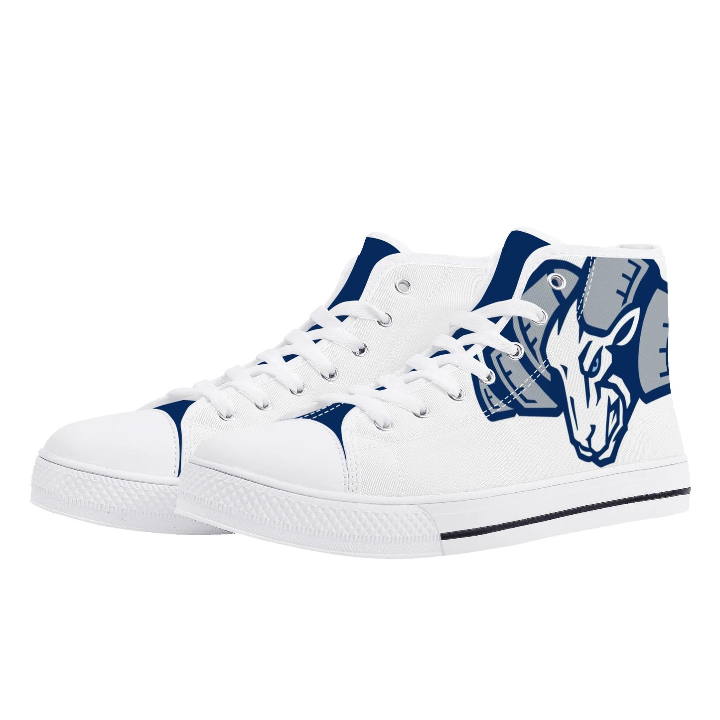 UNC TARHEELS - Mens High Top Canvas Shoes