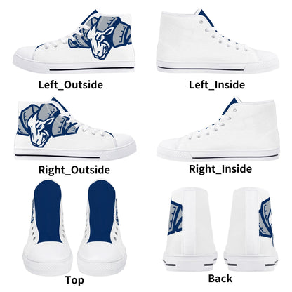 UNC TARHEELS - Mens High Top Canvas Shoes