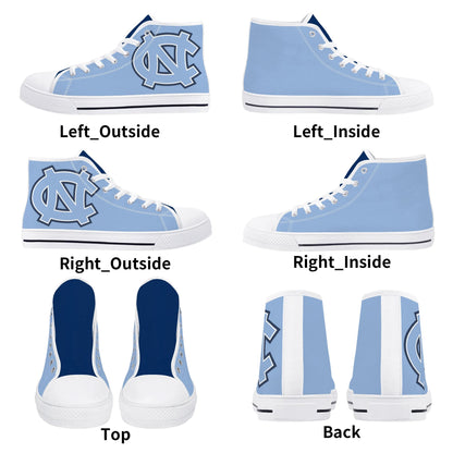 UNC Tarheels - Mens High Top Canvas Shoes