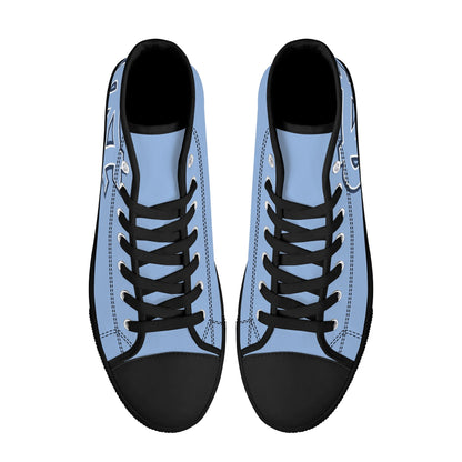 UNC Tarheels - Mens High Top Canvas Shoes - MONOCHROMATIC