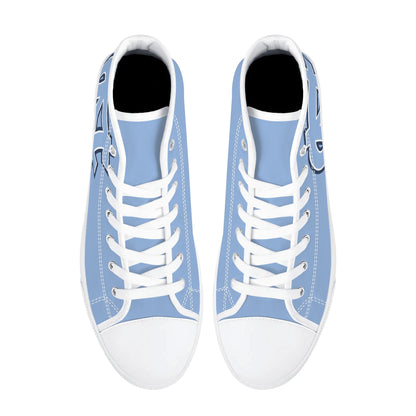 UNC Tarheels - Mens High Top Canvas Shoes - MONOCHROMATIC