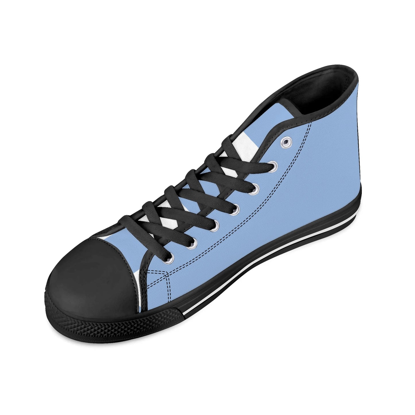 UNC TARHEELS - Mens High Top Canvas Shoes - Checkered Tongue