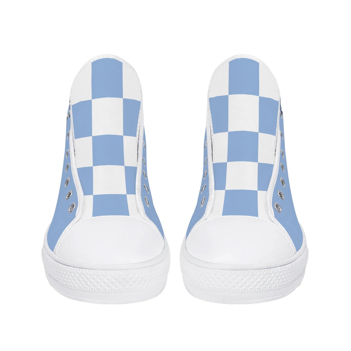 UNC TARHEELS - Mens High Top Canvas Shoes - Checkered Tongue