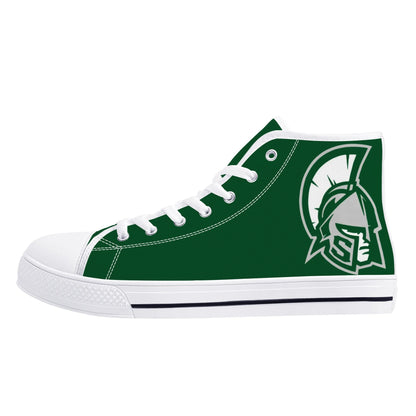 MICHIGAN STATE SPARTANS - Mens High Top Canvas Shoes - MONOCHROMATIC