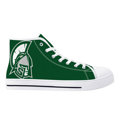 MICHIGAN STATE SPARTANS - Mens High Top Canvas Shoes - MONOCHROMATIC