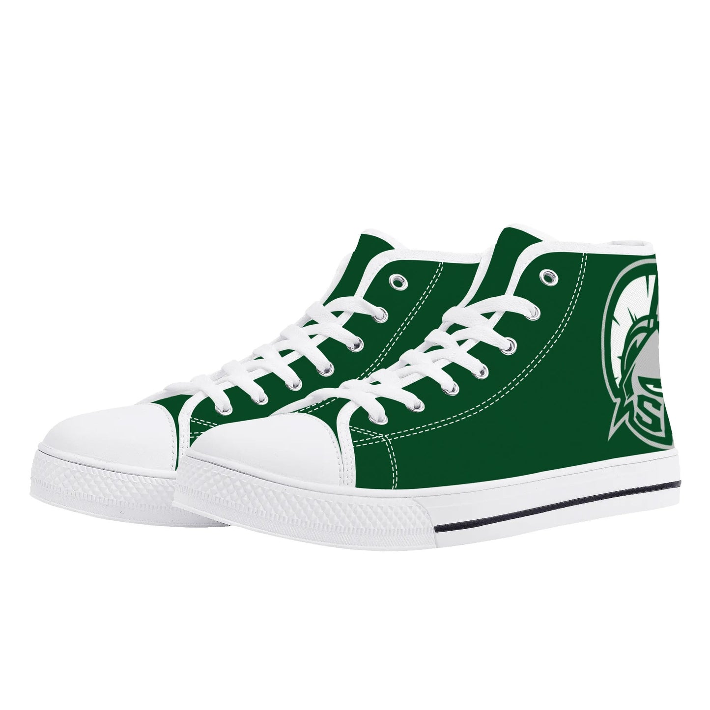 MICHIGAN STATE SPARTANS - Mens High Top Canvas Shoes - MONOCHROMATIC