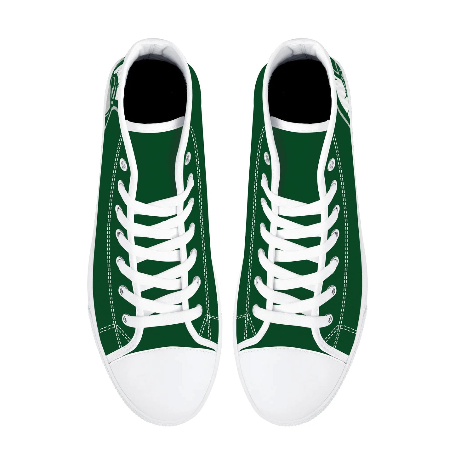 MICHIGAN STATE SPARTANS - Mens High Top Canvas Shoes - MONOCHROMATIC