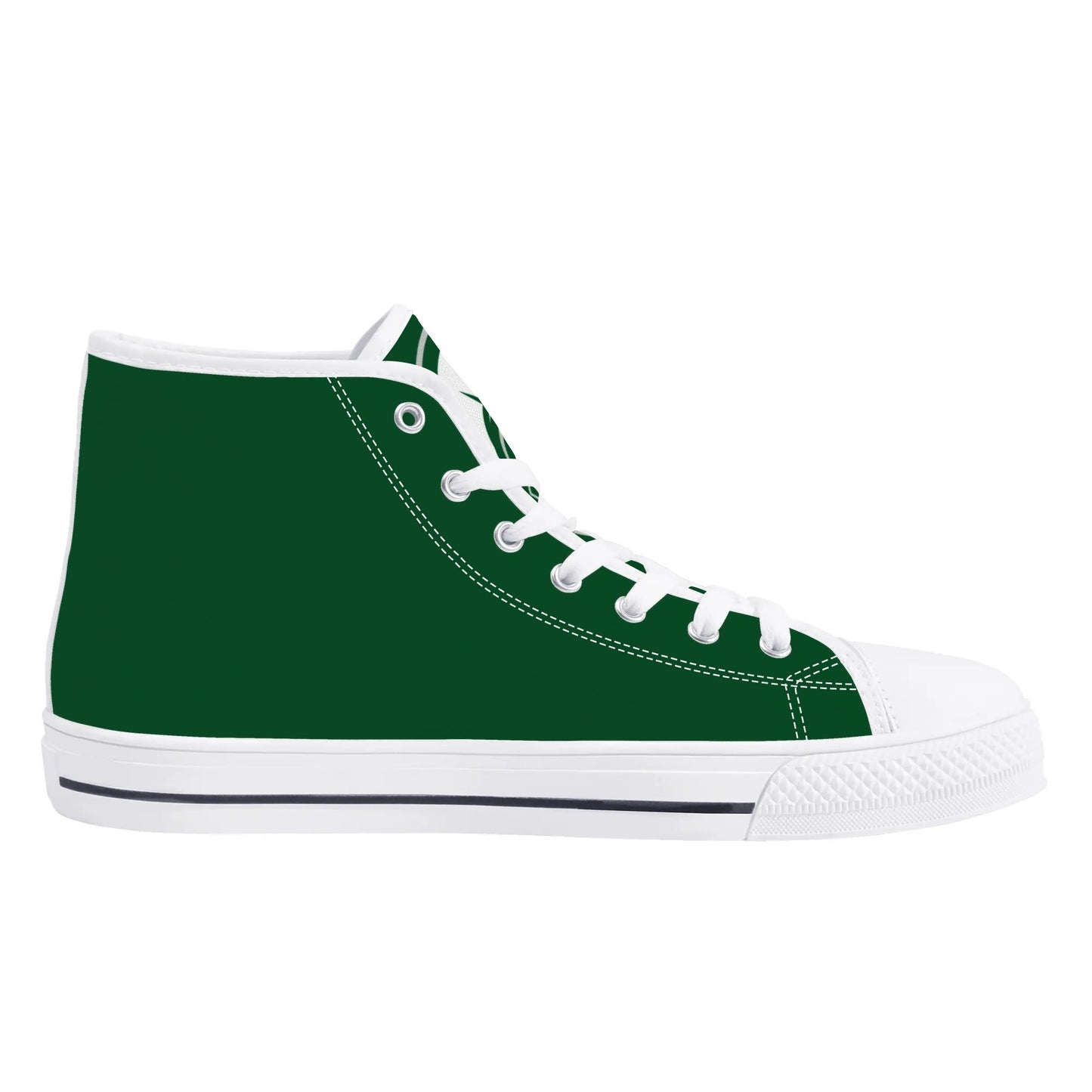 Michigan State Spartans - Mens High Top Canvas Shoes - Spartan Logo Tongue