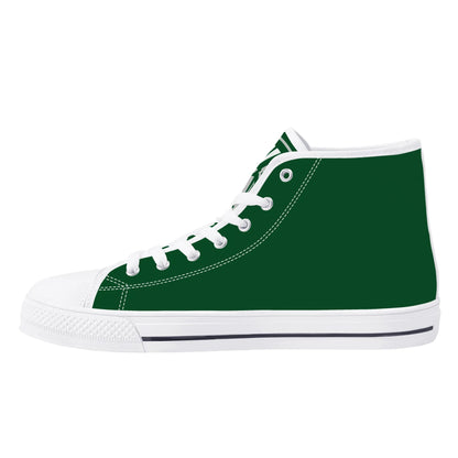 Michigan State Spartans - Mens High Top Canvas Shoes - Spartan Logo Tongue