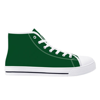 Michigan State Spartans - Mens High Top Canvas Shoes - Spartan Logo Tongue