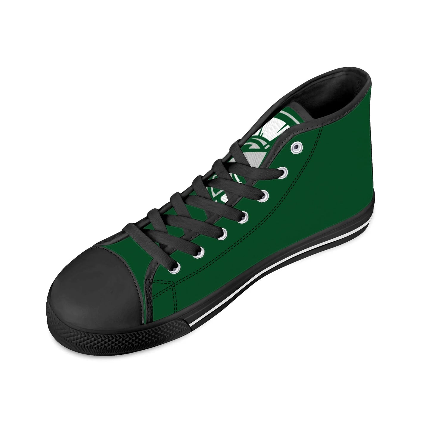 Michigan State Spartans - Mens High Top Canvas Shoes - Spartan Logo Tongue