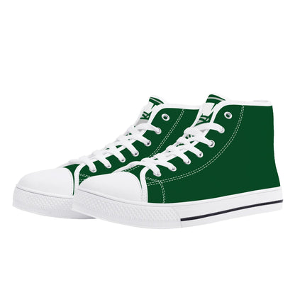 Michigan State Spartans - Mens High Top Canvas Shoes - Spartan Logo Tongue