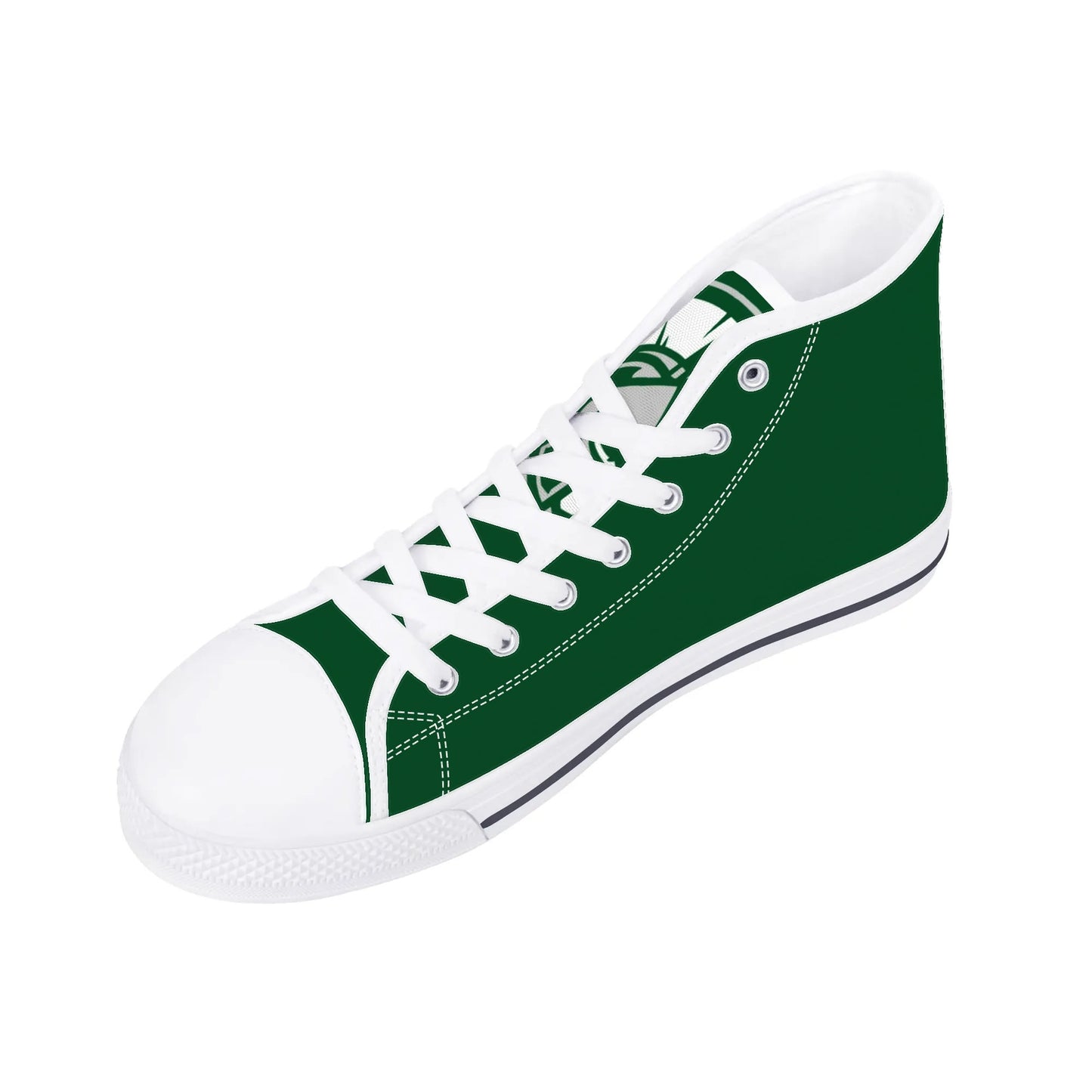 Michigan State Spartans - Mens High Top Canvas Shoes - Spartan Logo Tongue