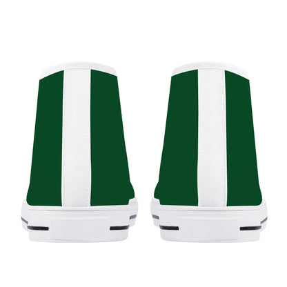 Michigan State Spartans - Mens High Top Canvas Shoes - Spartan Logo Tongue