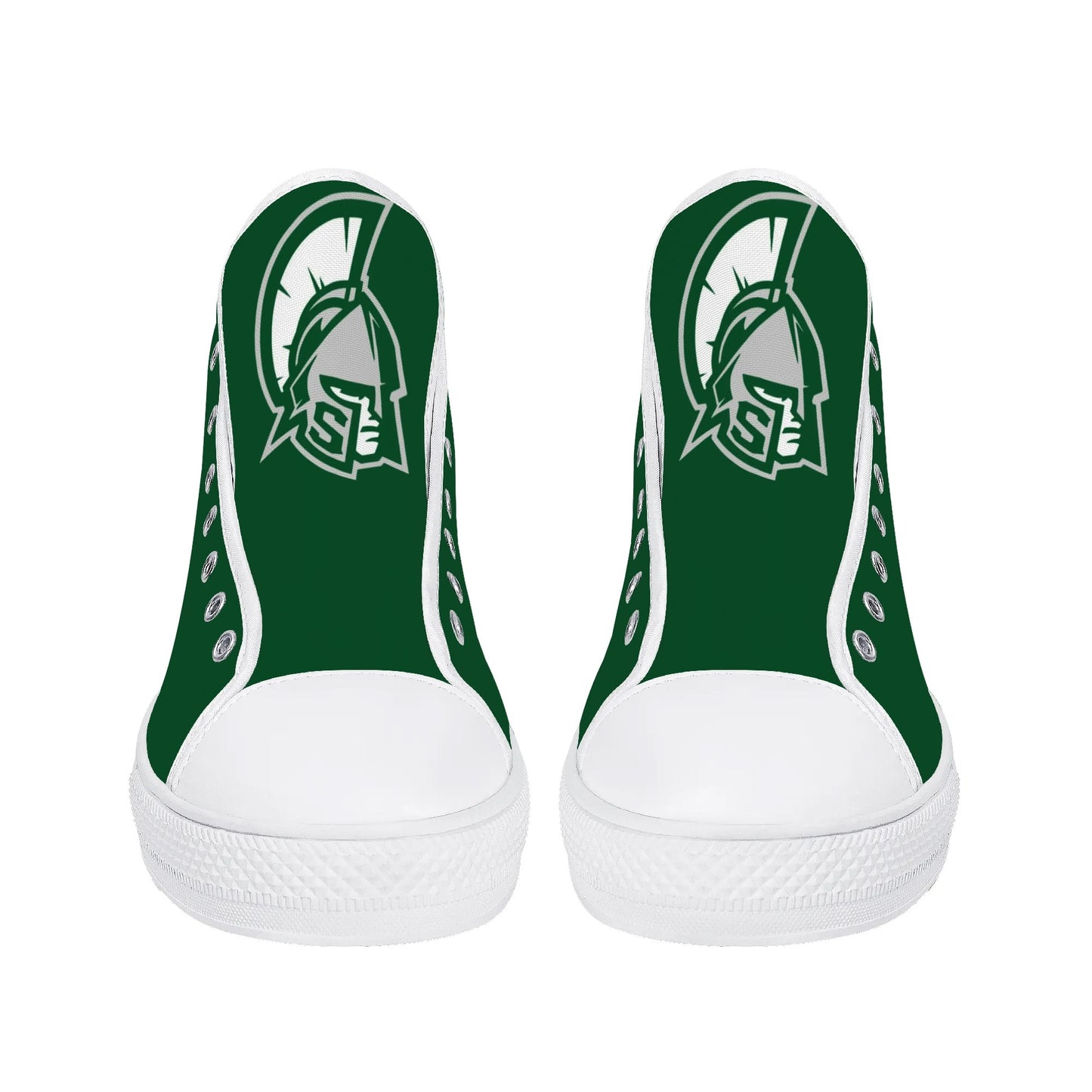 Michigan State Spartans - Mens High Top Canvas Shoes - Spartan Logo Tongue