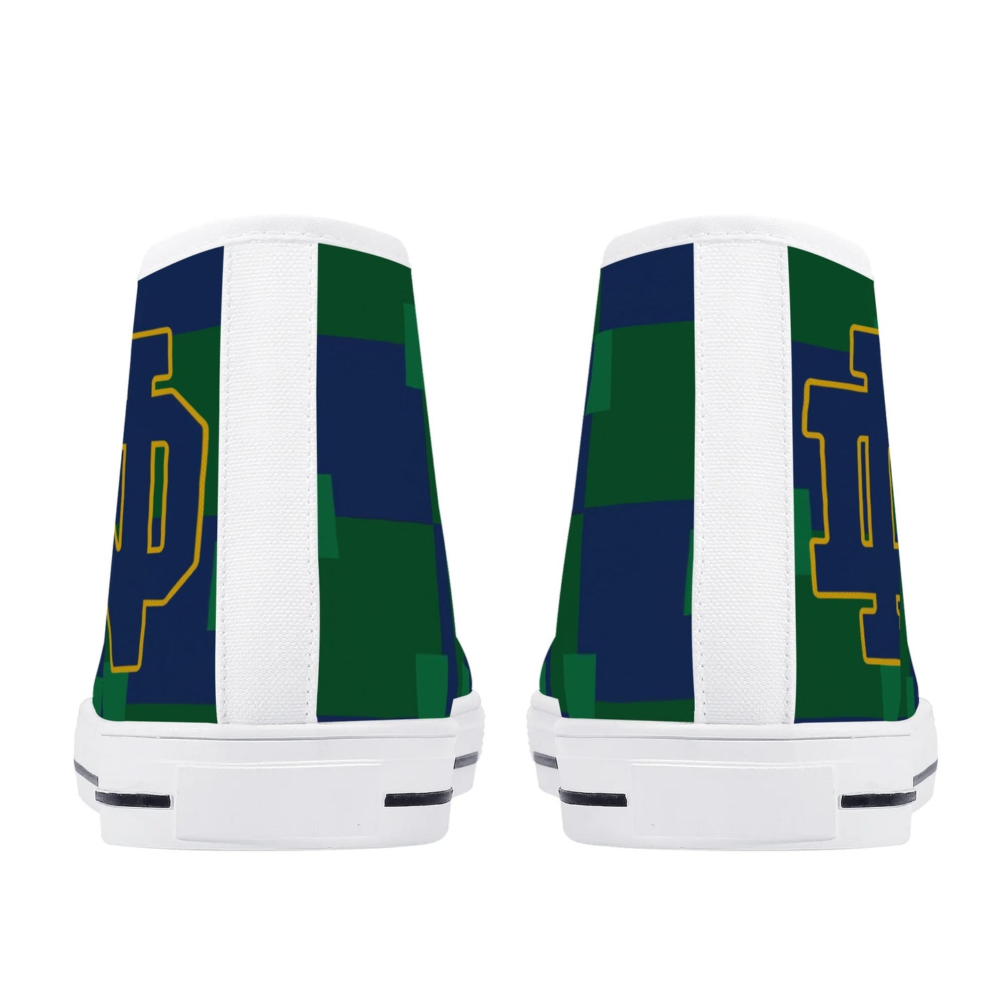 NOTRE DAME FIGHTING IRISH - CHECKERED - Mens High Top Canvas Shoes