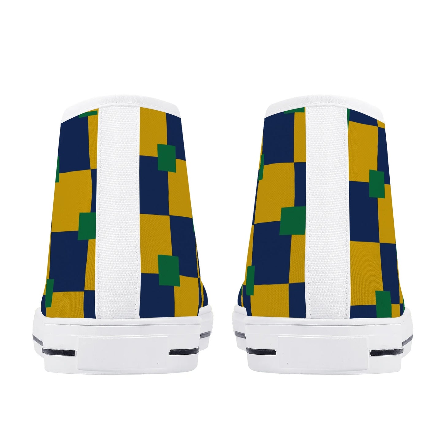 NOTRE DAME CHECKERED - TRI COLORED - Mens High Top Canvas Shoes