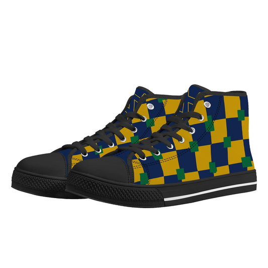 Notre Dame - Tri Colored / no Logo / Mens High Top Canvas Shoes