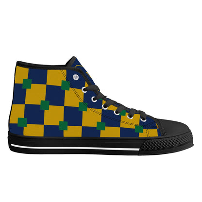 Notre Dame - Tri Colored / no Logo / Mens High Top Canvas Shoes