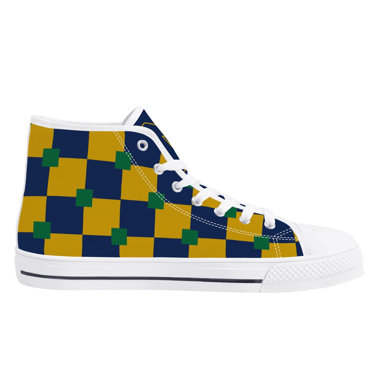 Notre Dame - Tri Colored / no Logo / Mens High Top Canvas Shoes