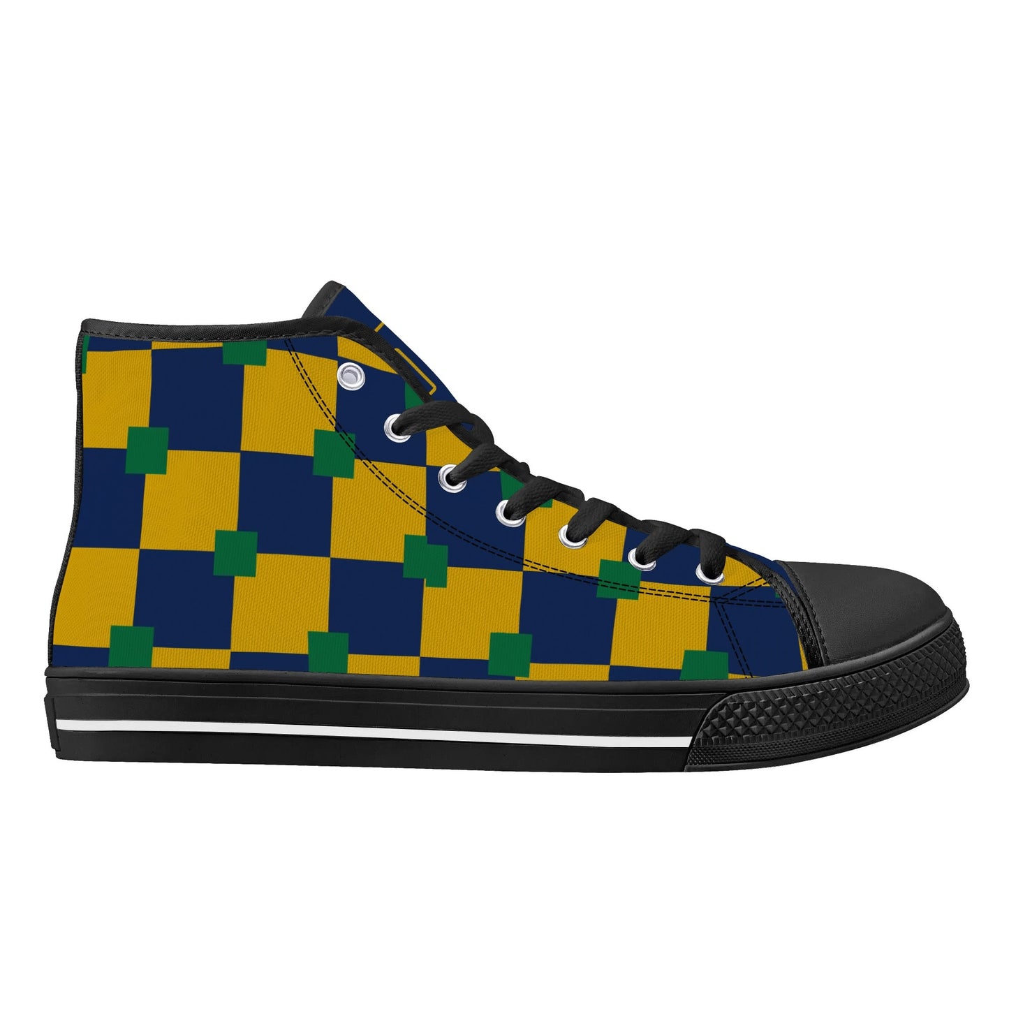 Notre Dame - Tri Colored / no Logo / Mens High Top Canvas Shoes