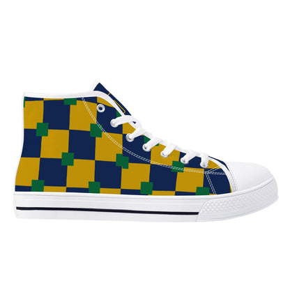 Notre Dame - Tri Colored / no Logo / Mens High Top Canvas Shoes