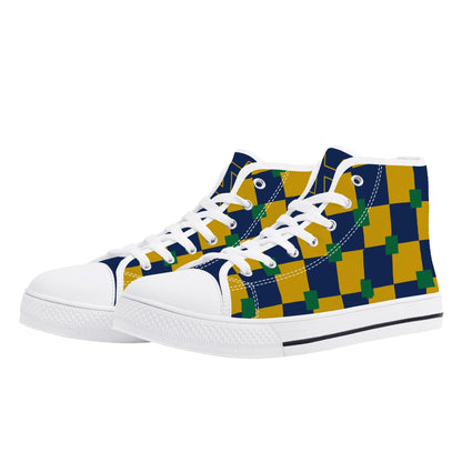 Notre Dame - Tri Colored / no Logo / Mens High Top Canvas Shoes