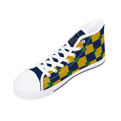 Notre Dame - Tri Colored / no Logo / Mens High Top Canvas Shoes