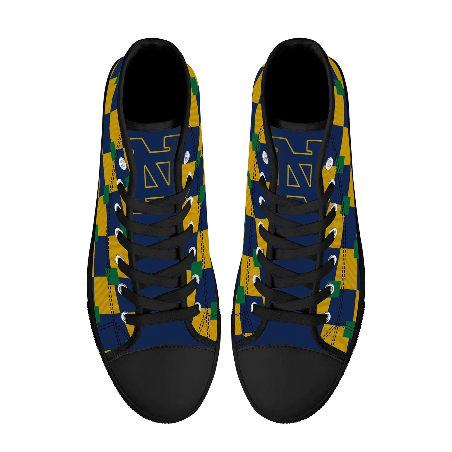 Notre Dame - Tri Colored / no Logo / Mens High Top Canvas Shoes